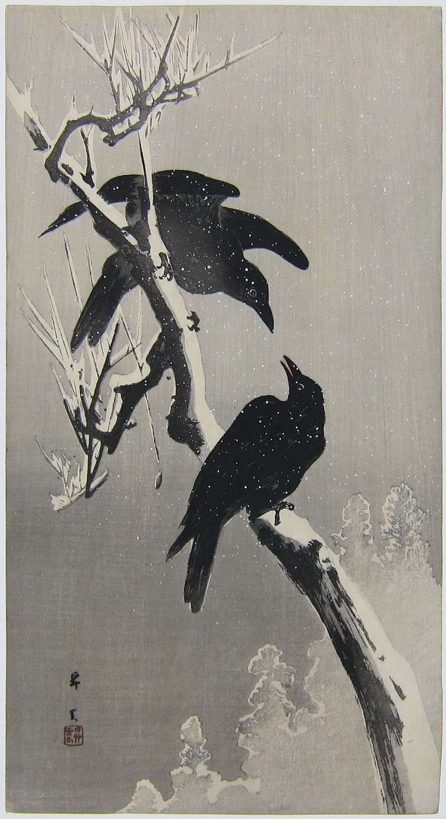 Crows in a Snowstorm. c.1910-20