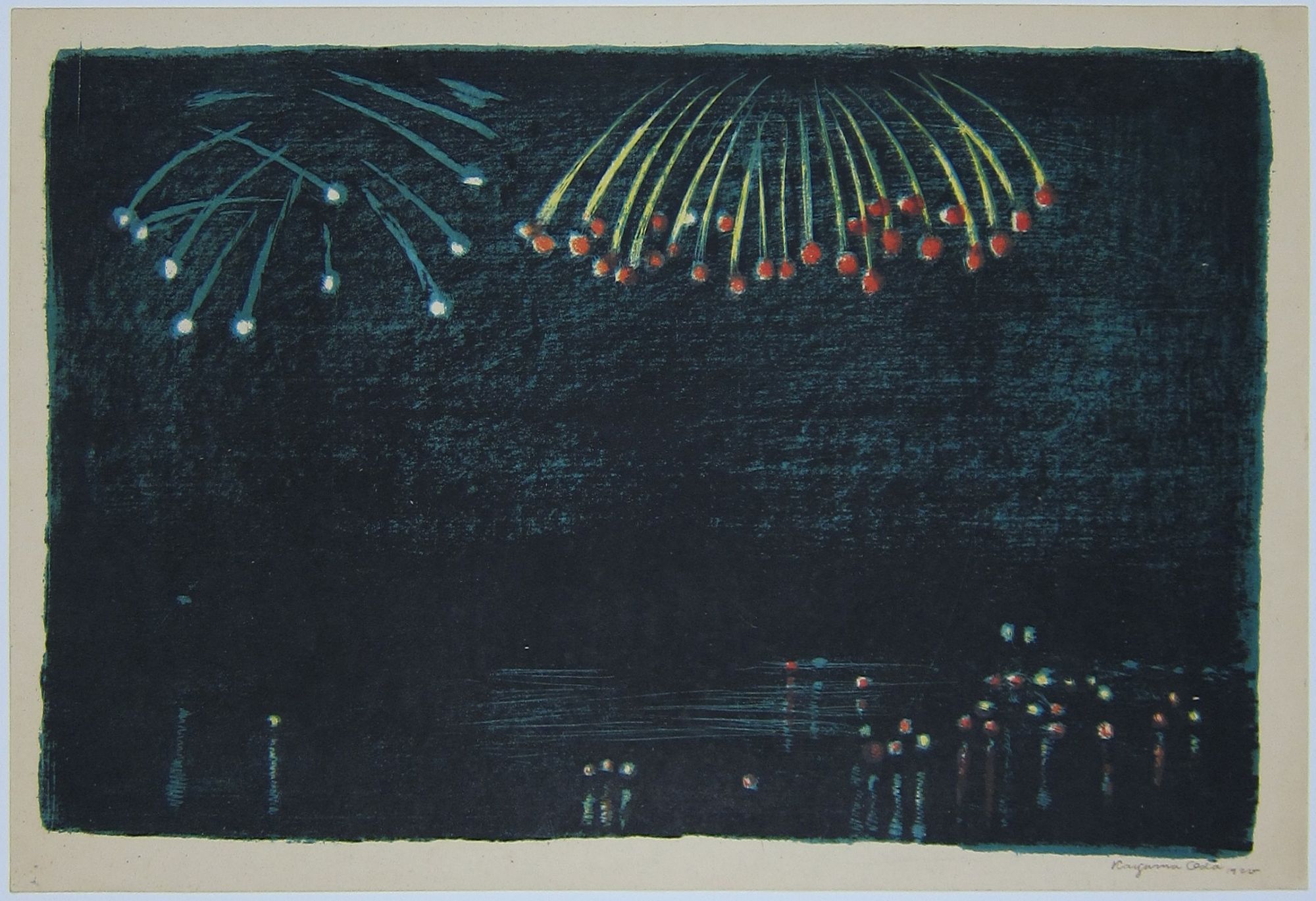 Fireworks in Osaka. 1920.