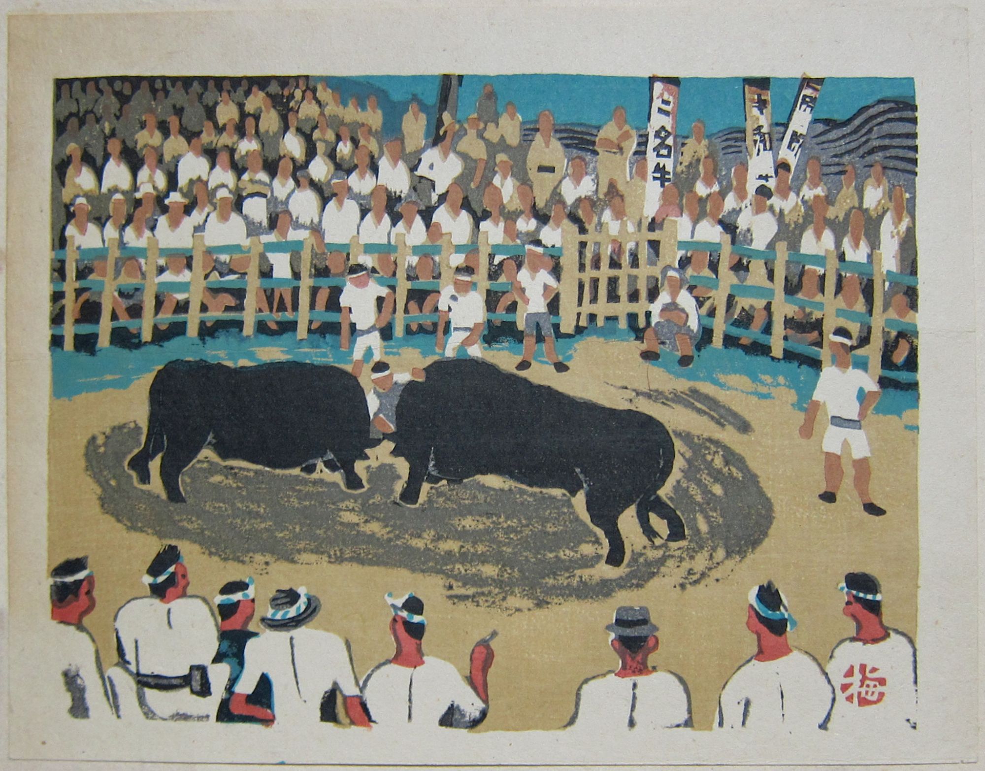 Fighting Bulls in Iyo. 1946.